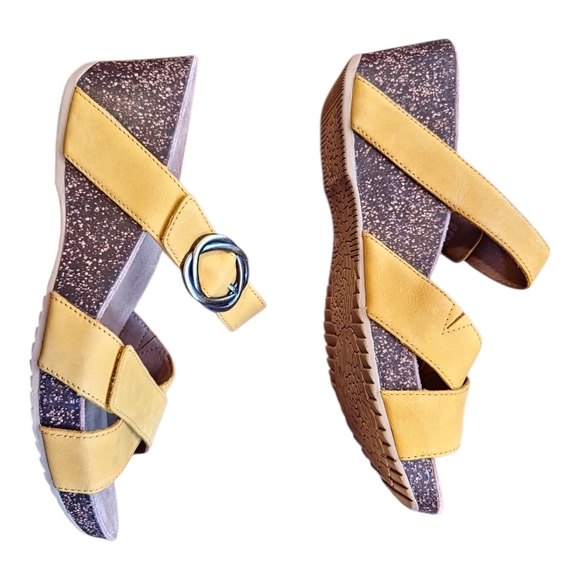 Dansko Susie Wedge Slide Sandals 40 US 9.5-10 Spring  Chunky Dopamine Dressing - Picture 6 of 8